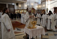 В Крещенский сочельник митрополит Артемий совершил Литургию и Великое освящение воды в Спасо-Преображенском соборе Хабаровска