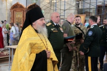 Молебен для хабаровских казаков в Спасо-Преображенском соборе 31 августа